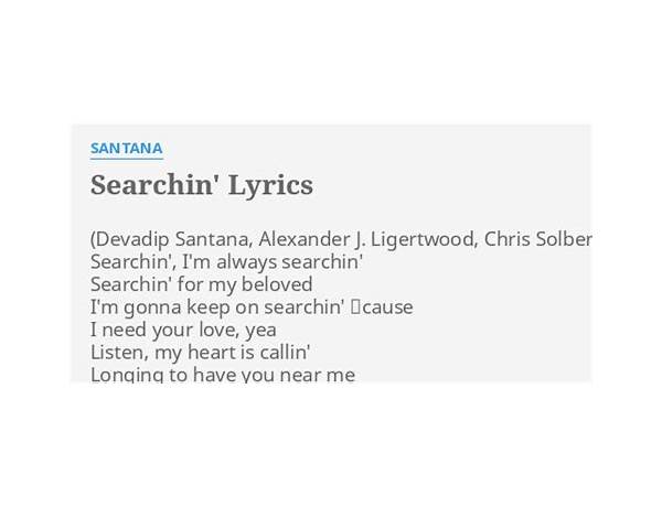 Searchin\' en Lyrics [CeCe Peniston]