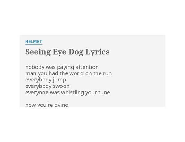 Seeing Eye Dog en Lyrics [Mimicking Birds]