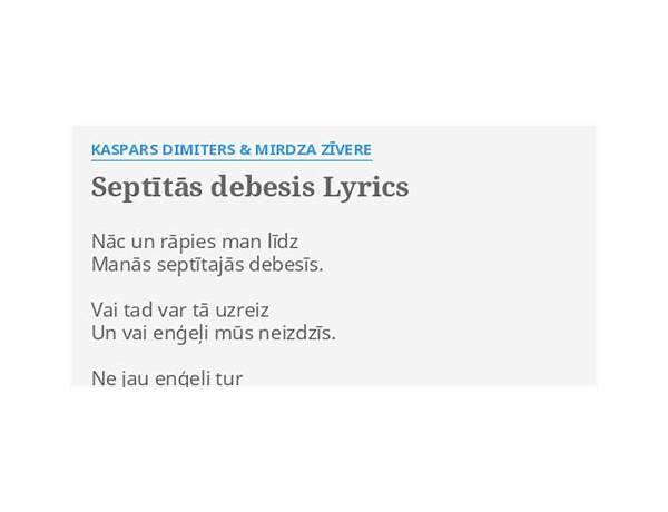 Septītās debesis lv Lyrics [Mirdza Zīvere]