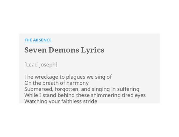 Seven Demons en Lyrics [Absence]