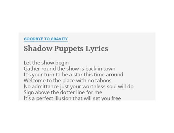 Shadow Puppet en Lyrics [Anil Sebastian]