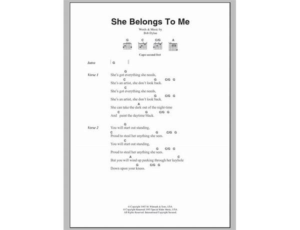 She Belongs to Me en Lyrics [Harry Connick, Jr.]