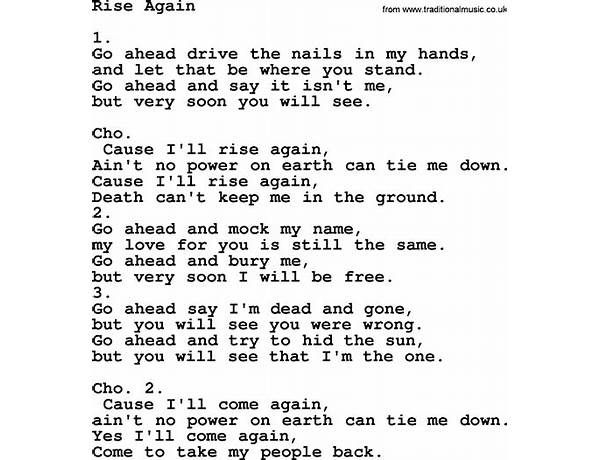 She Who Would Rise Again en Lyrics [The Blessing Way]