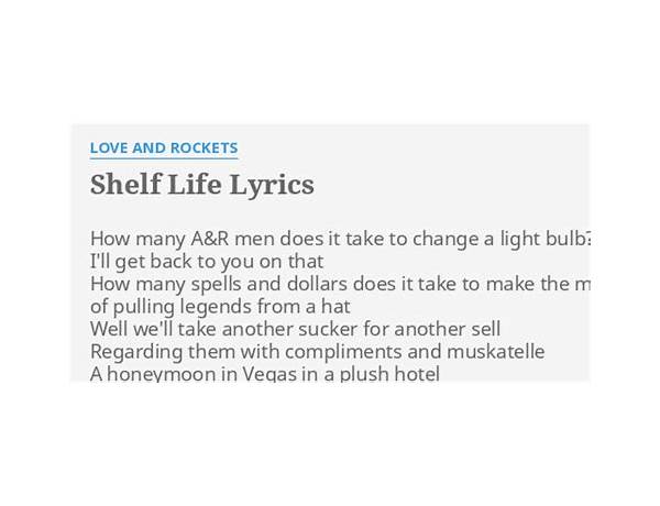 Shelf Life en Lyrics [Northeast Party House]