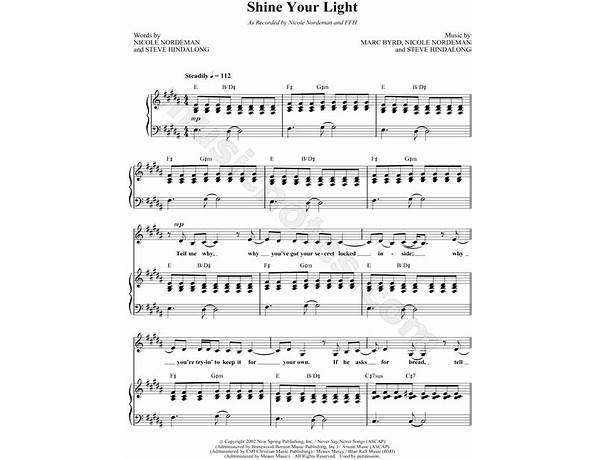 Shine Your Light en Lyrics [Nichole Nordeman]