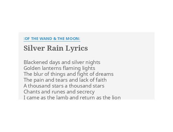 Silver Rain en Lyrics [Of The Wand & The Moon]