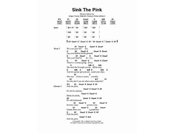 Sink the Pink en Lyrics [AC/DC]