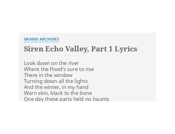 Siren Echo en Lyrics [MOJA]