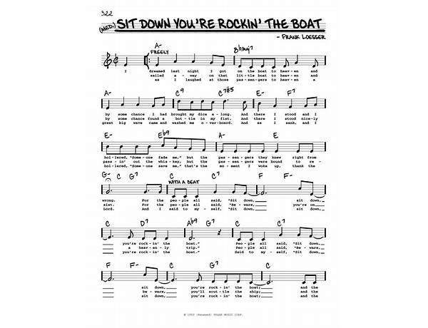 Sit Down You\'re Rockin\' the Boat en Lyrics [Frank Loesser]