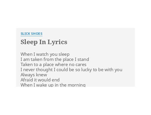 Sleepin\' en Lyrics [Woodsy Jr.]