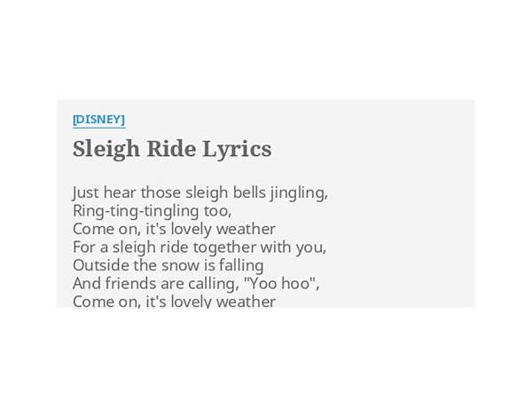 Sleigh Ride en Lyrics [Young Liu]