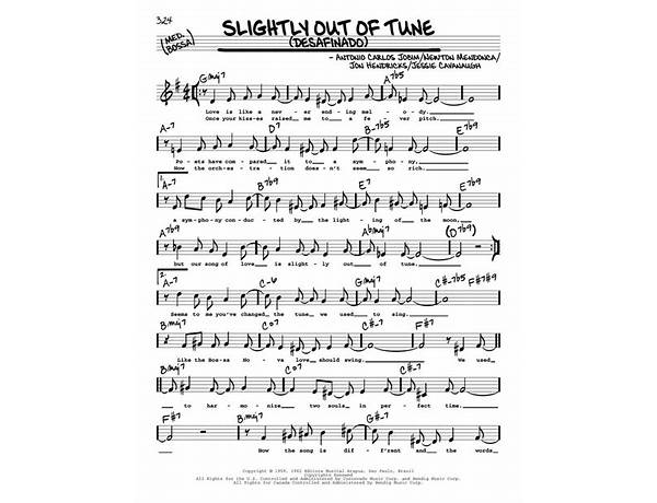 Slightly Out of Tune en Lyrics [Perry Como]