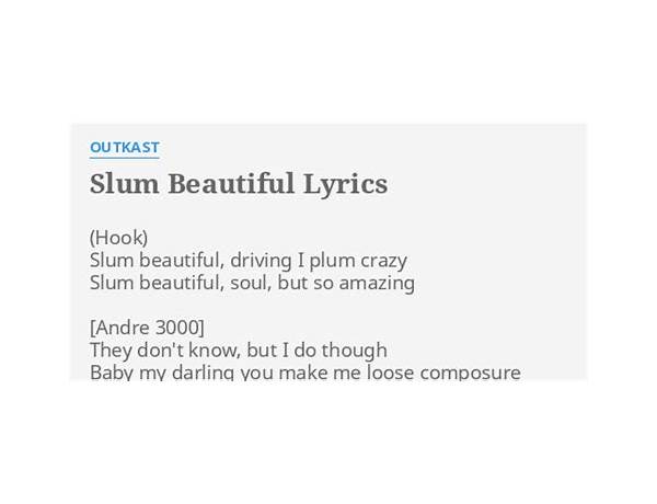 Slum Beautiful en Lyrics [Mehkai Orion]