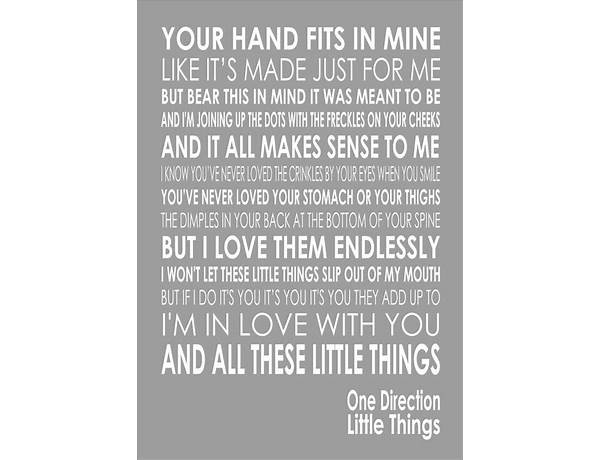 Small Things en Lyrics [Carson Schwamb]