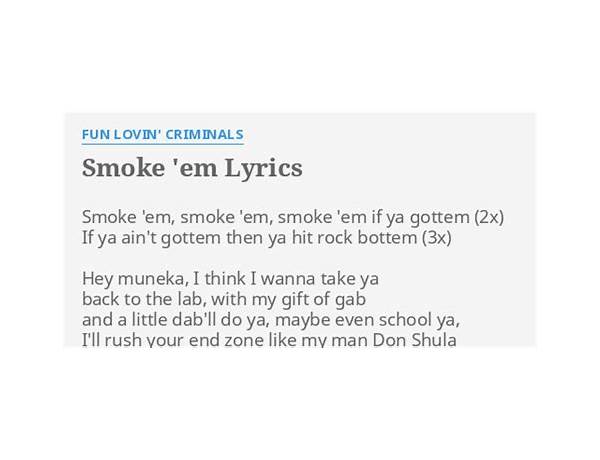 Smoke en Lyrics [Gos G]