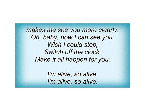 So Alive en Lyrics [Pristina]