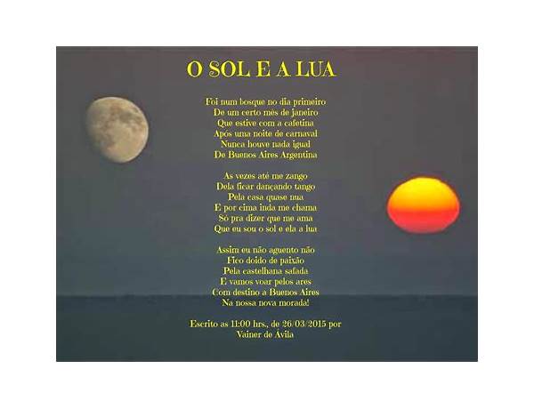 Sol e Lua, Lua e Sol pt Lyrics [Céu]