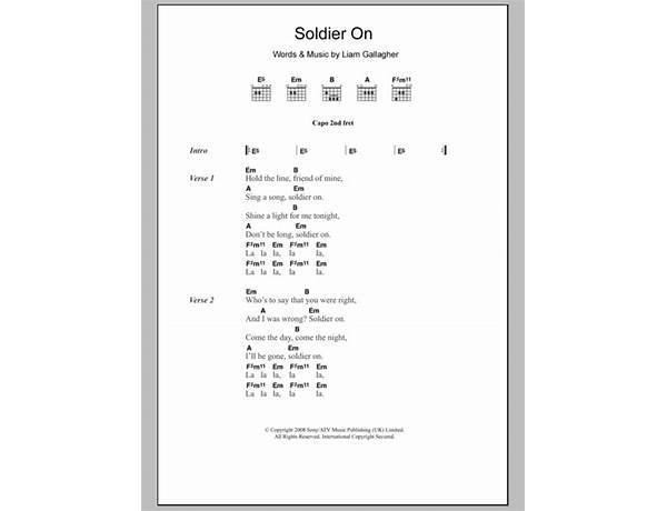 Soldier en Lyrics [Kiana V.]