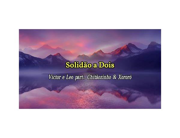 Solidão a Dois pt Lyrics [Joana Marte]