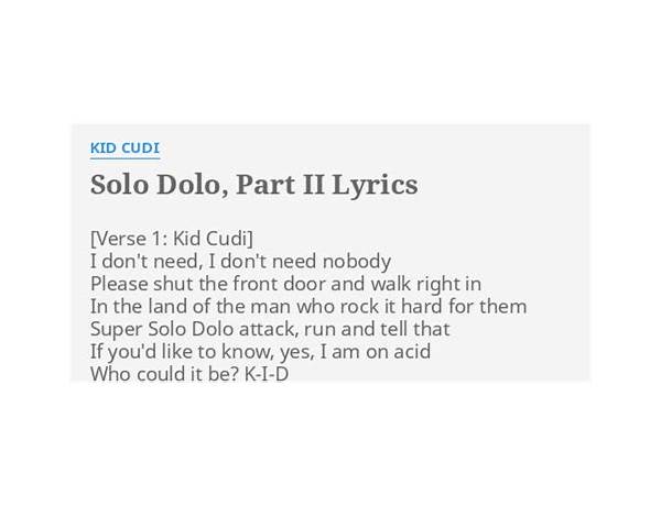 Solo Dolo Doe en Lyrics [Guy Harrison]