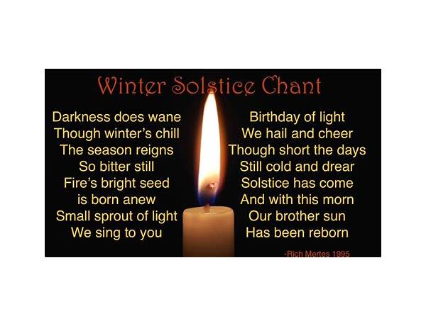 Solstice Song en Lyrics [Sure Sure]