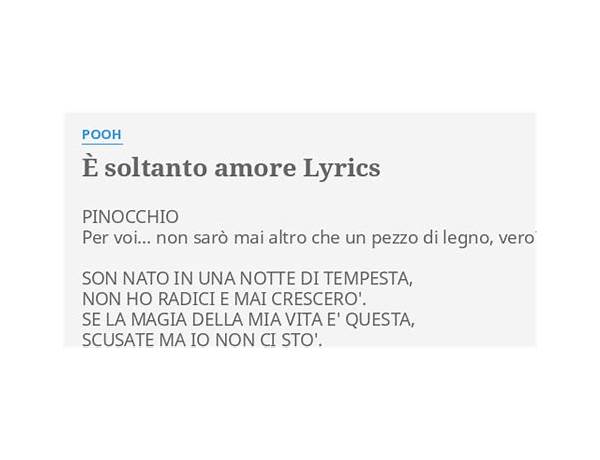 Soltanto Amore it Lyrics [La Crus]