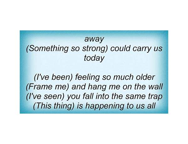 Something Strong en Lyrics [Little Big Town]