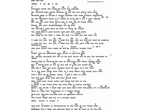 Song for You en Lyrics [The Ambassador]