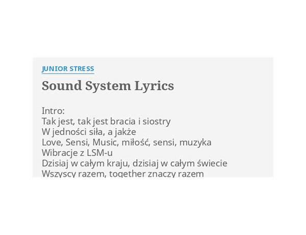 Sound System pl Lyrics [Junior Stress]