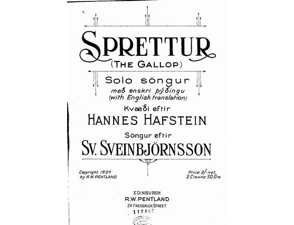 Sprettur is Lyrics [Sveinbjörn Sveinbjörnsson]