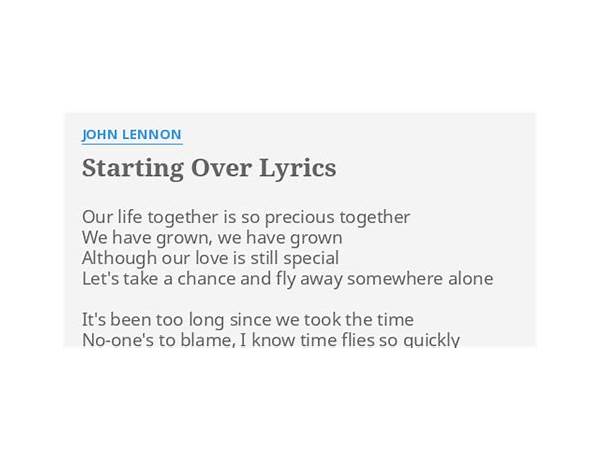 Start Over en Lyrics [Carrie Day]