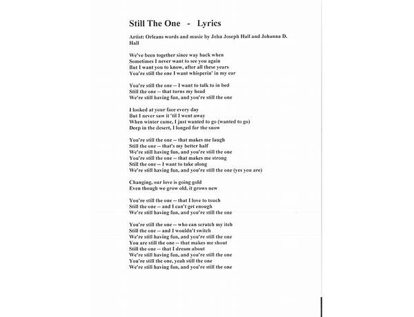 Still The One en Lyrics [LIZ]