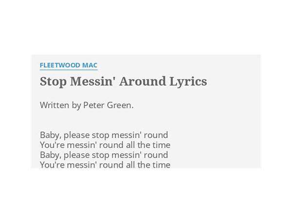 Stop Messin\' Around en Lyrics [Dave Edmunds]