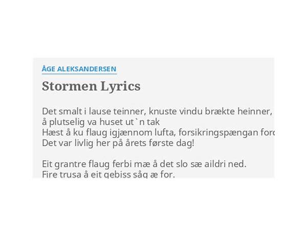 Storm en Lyrics [Jon Vinyl]