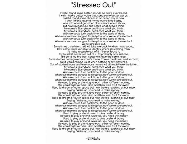 Stressed Out en Lyrics [MPR Tré]