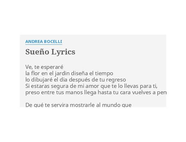 Sueño es Lyrics [Andrea Bocelli]