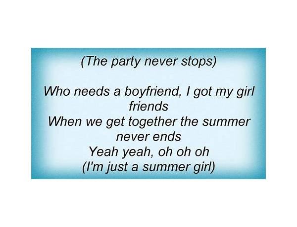 Summer Girl en Lyrics [Adb Vybz]