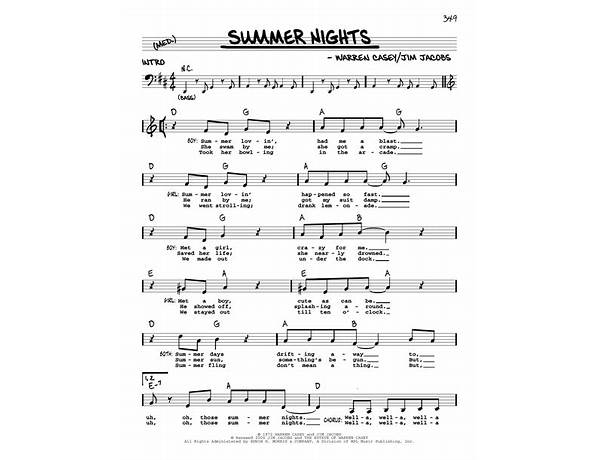 Summernights en Lyrics [BZN]