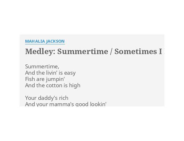 Summertime / Sometimes I Feel Like a Motherless Child en Lyrics [Mahalia Jackson]