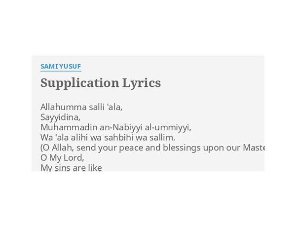 Supplication en Lyrics [The Grateful Dead]