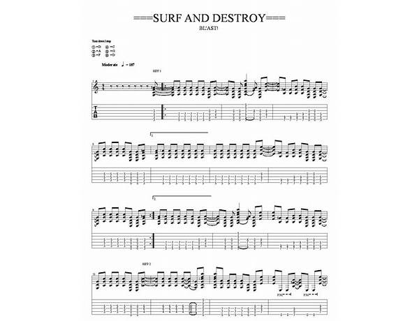 Surf and Destroy en Lyrics [BL\'AST! (USA)]