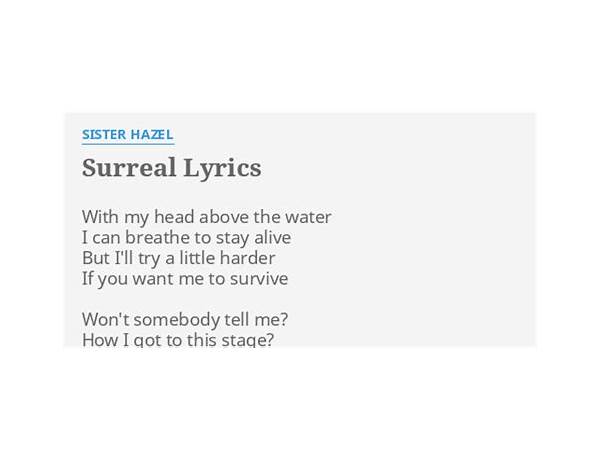 Surreal en Lyrics [Sister Hazel]
