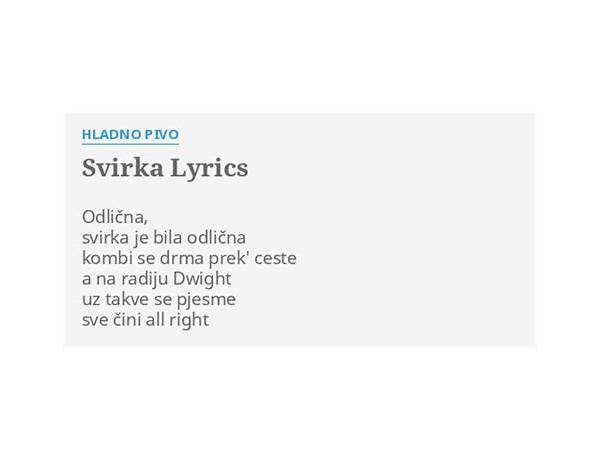 Svirka bs Lyrics [Hladno Pivo]