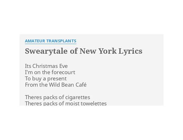 Swearytale of New York en Lyrics [Amateur Transplants]