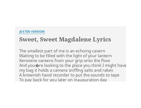 Sweet Magdeline en Lyrics [Will Hoge]