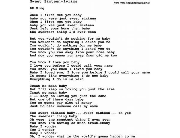 Sweet Sixteen ru Lyrics [Spiky]