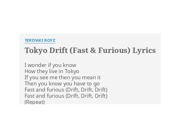 TOKYO DRIFT bg Lyrics [BIPO]