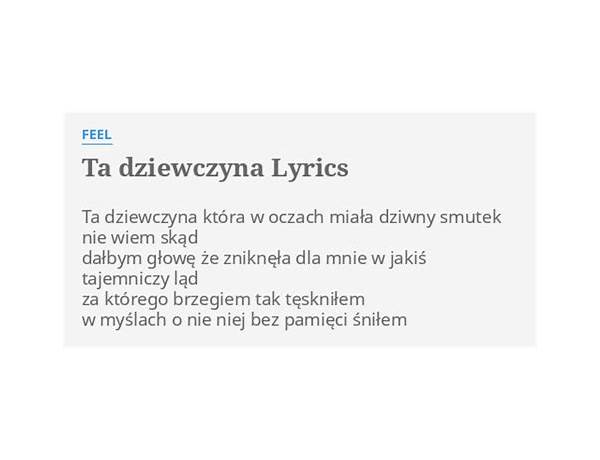 Ta dziewczyna pl Lyrics [Feel]