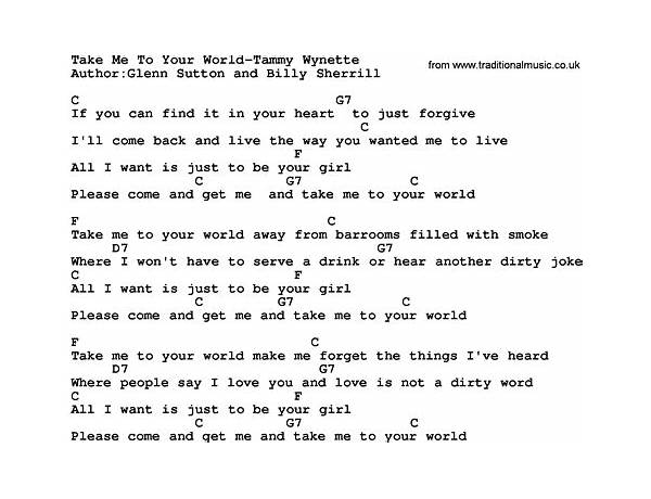 Take Me To Your World en Lyrics [Stanley Morris]