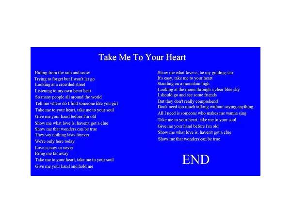 Take Me to Your Heart en Lyrics [Flux Vortex]